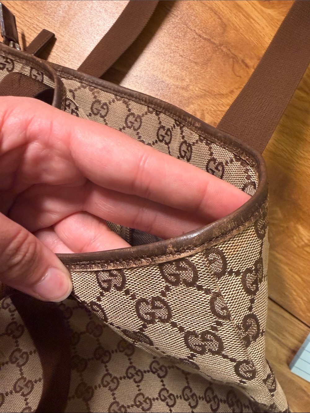 Gucci Beige and Brown GG Canvas Messenger Bag - Picture 12 of 13